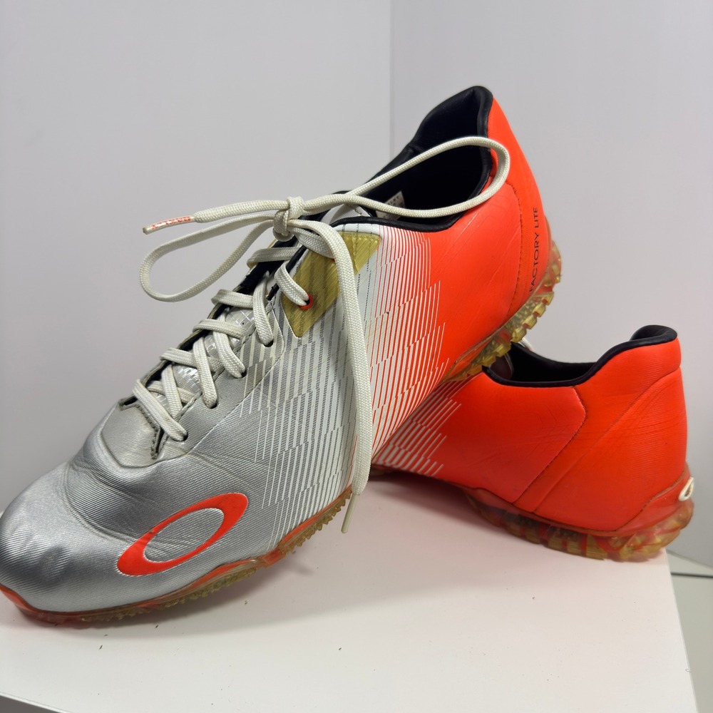 Oakley‎ Cipher 3 Factory Lite Mens Size 12 Silver Orange Golf Shoes 14058-206